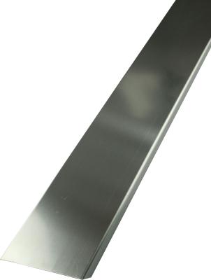 Glasbausteinabschlussprofi für 8 cm starke Glasbausteine - Edelstahl Gebürstet 2 m Länge