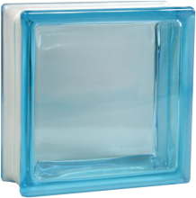 5 Stück Fuchs Glasbausteine Glassteine Savona Azur 19x19x8cm Blau 