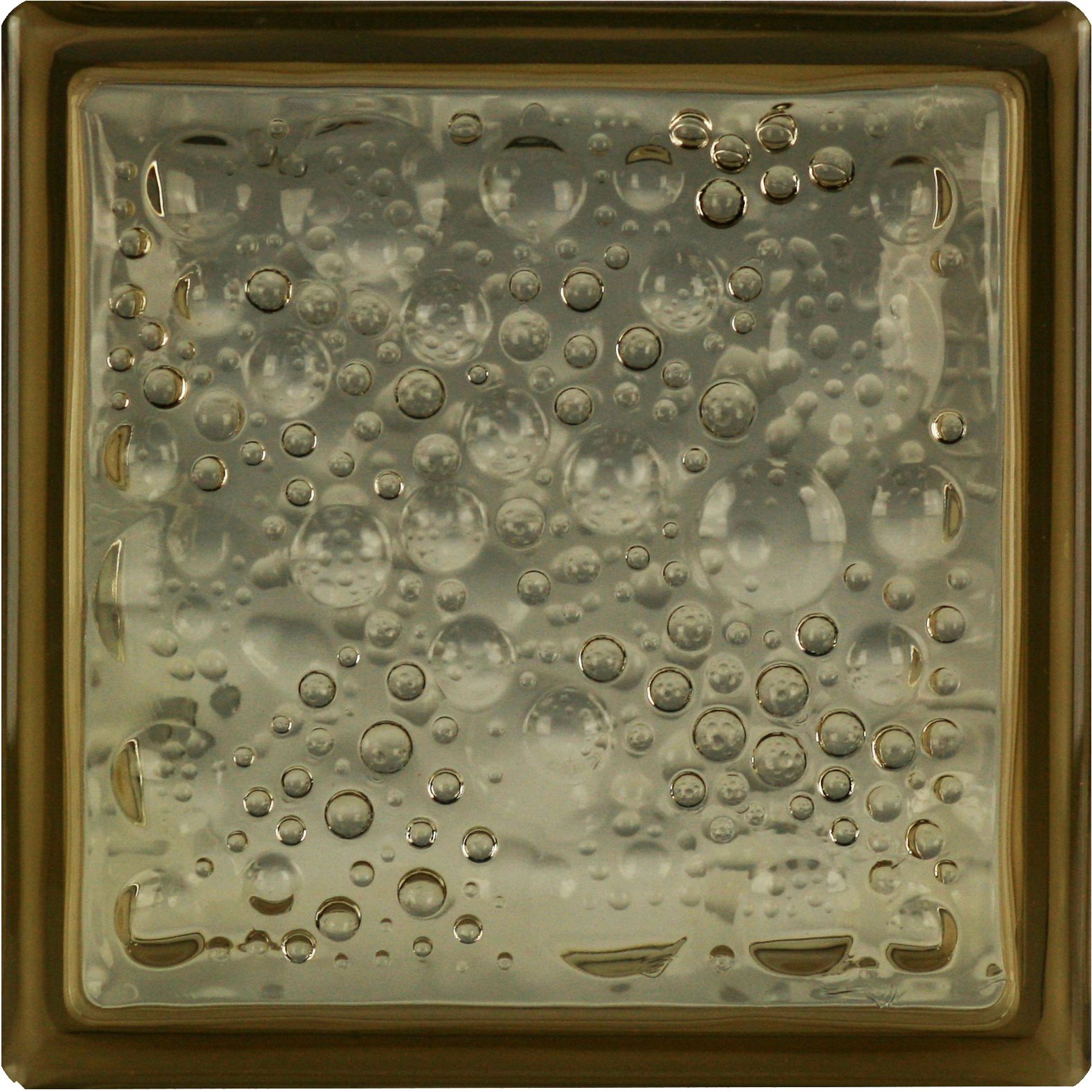 19x19x8cm Bronze 5 Stück Fuchs Glasbausteine Glassteine Savona Silor 