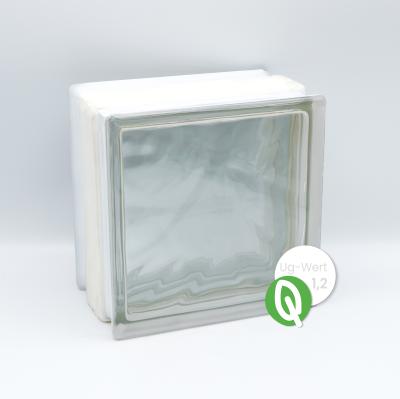 THERMO BLOCK Glasbaustein Wolke klar 19x19x12 cm, Wärmedämmung: Ug 1,2